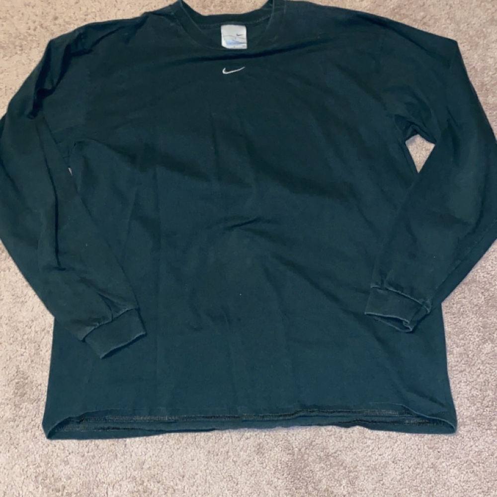 Nike Men's Green Long Sleeve Shirt